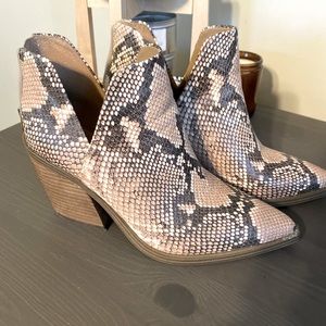 Vince Camuto snakeskin boots